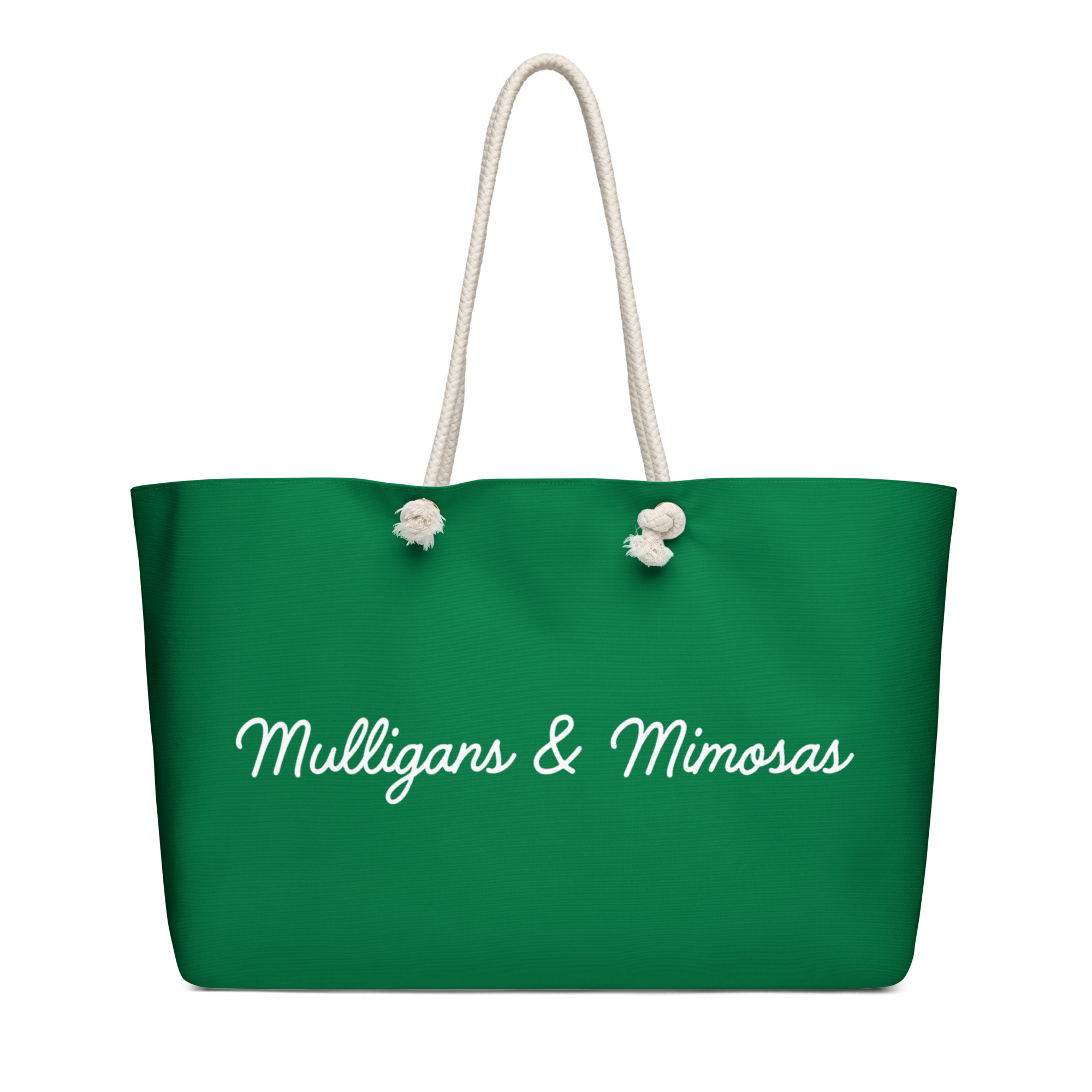 Mulligans &amp;amp; Mimosas Kelly Green Golf Tote Bag