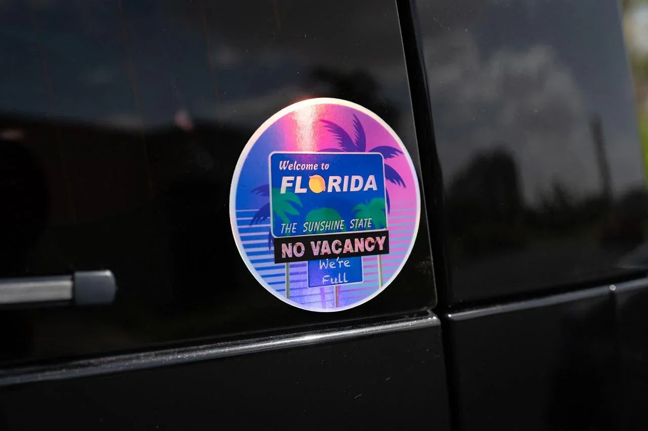 Welcome to Florida No Vacancy We&amp;#39;re Full Sticker 3.5&amp;quot;
