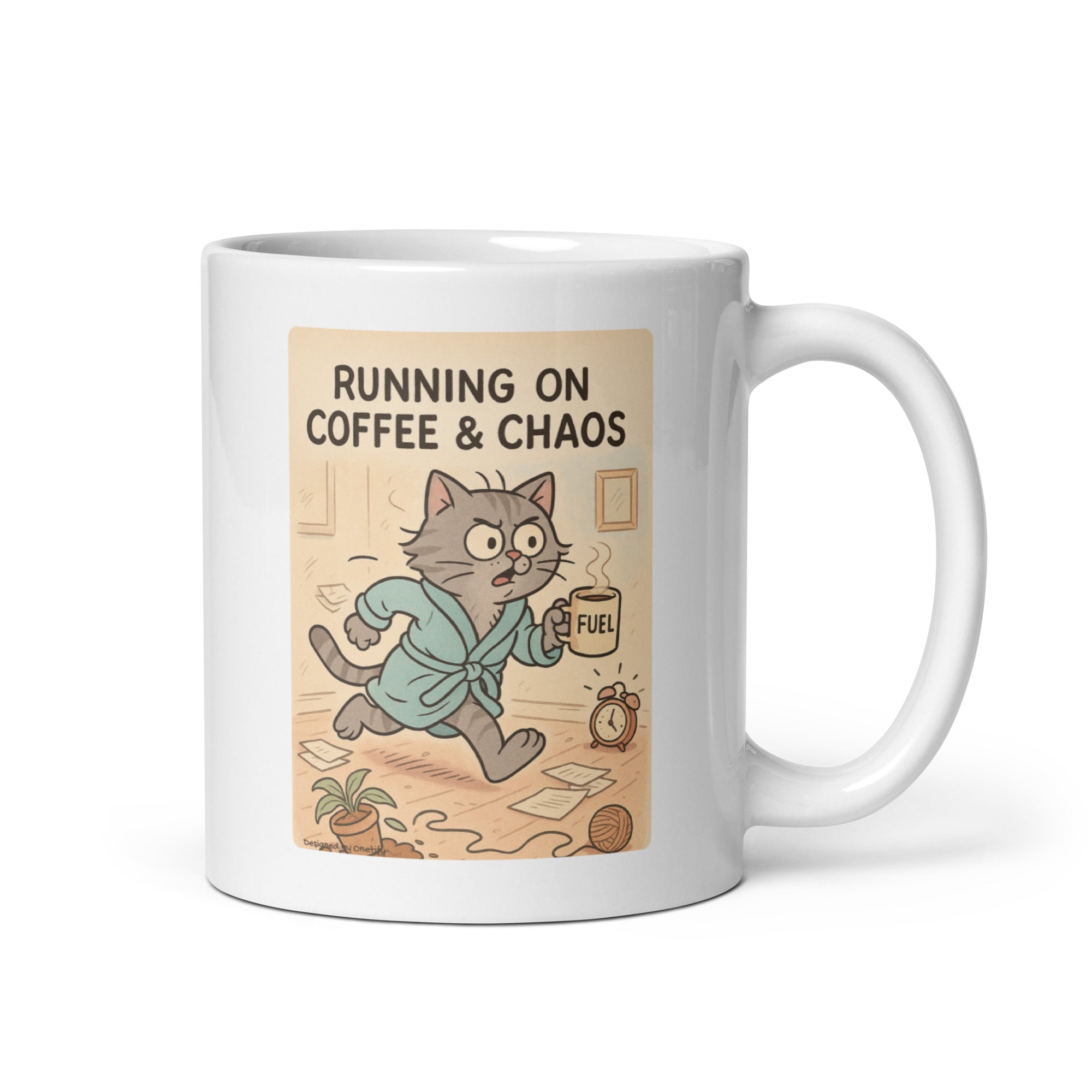 Running on Coffee &amp;amp; Chaos Novelty Mug