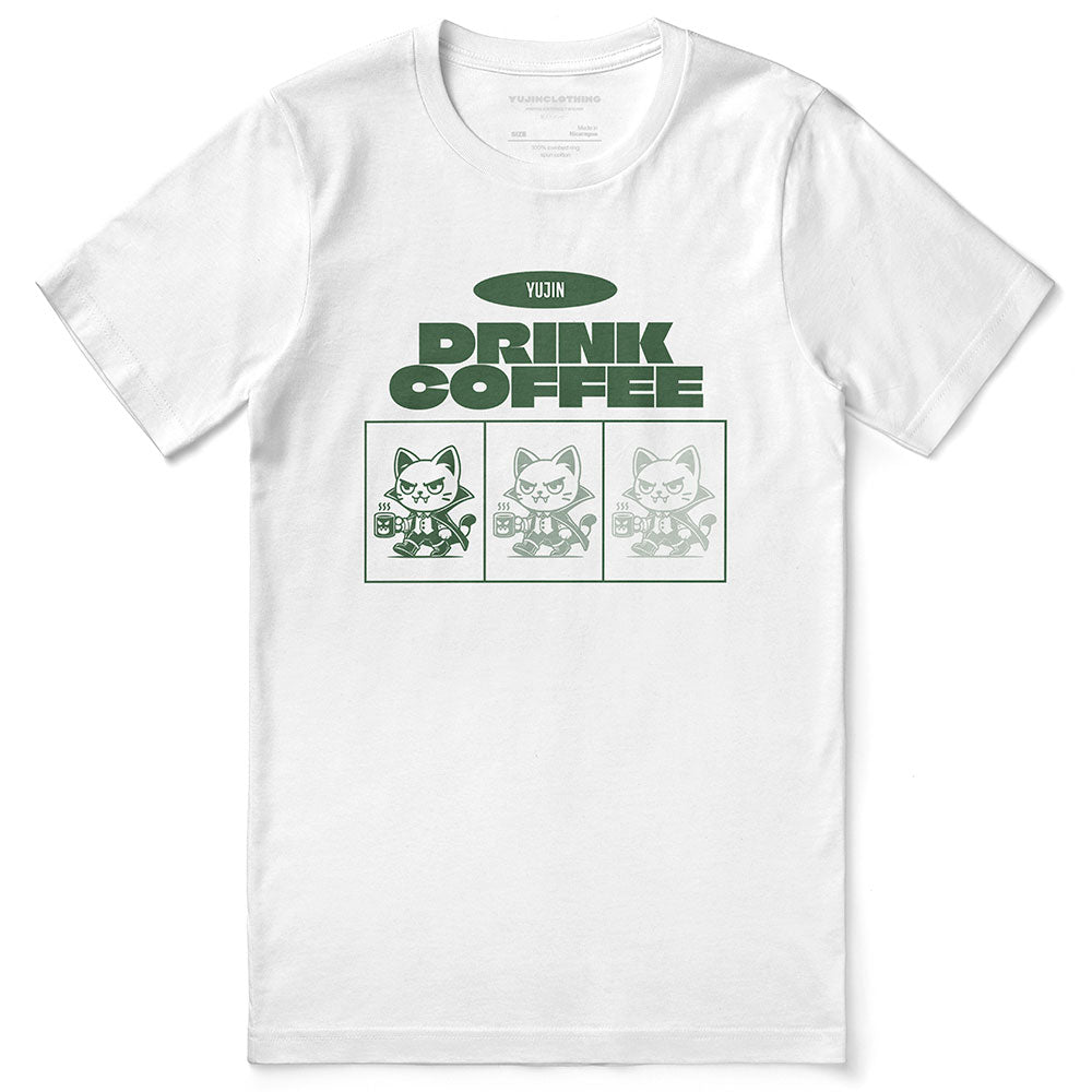 Drink Coffee Cat T-Shirt