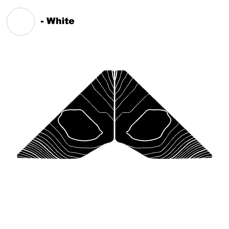 Topo Rear Window Triangle Overlay (Printed Series) - 2021+ Bronco 4 Door