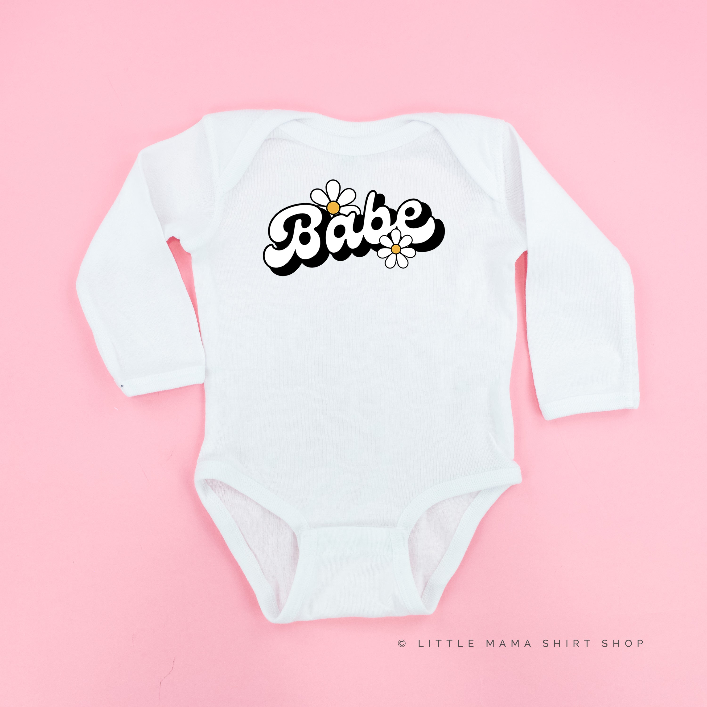 Daisy - Babe - w/ Full Daisy on Back - Child Long Sleeve Tee