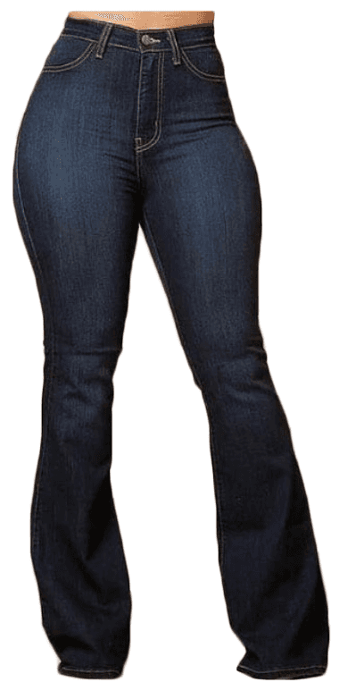 Wide Leg Denim Jeans (33&amp;quot; inseam) - Dark