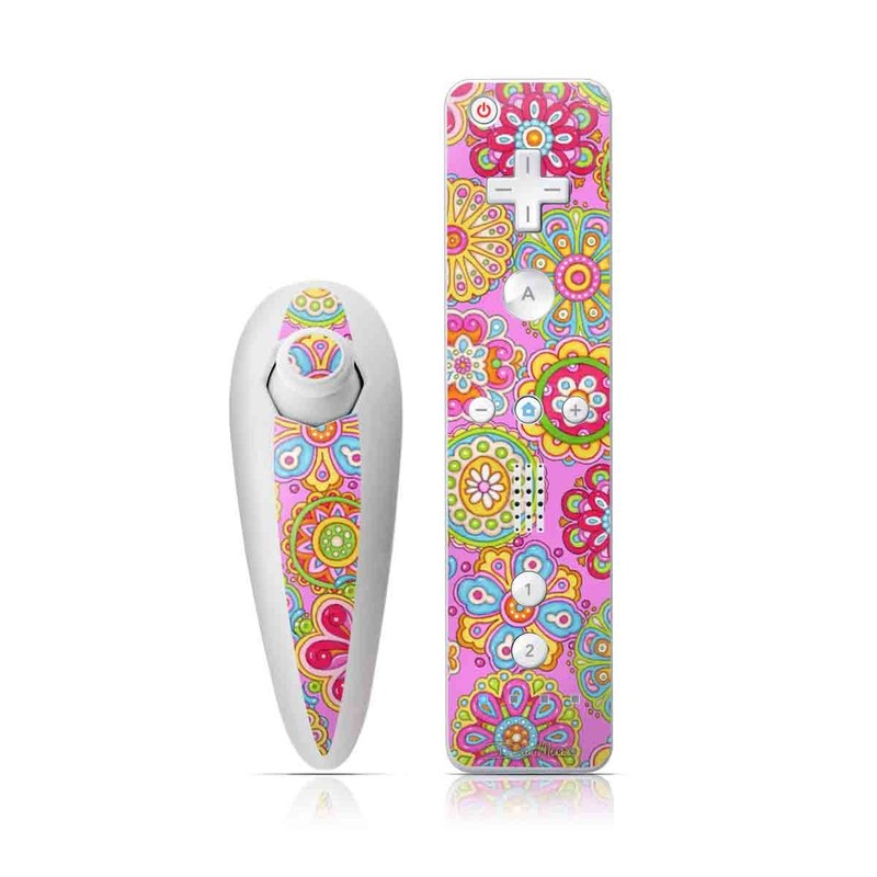 Bright Flowers - Nintendo Wii Nunchuk Skin