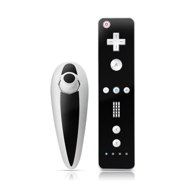 Solid State Black - Nintendo Wii Nunchuk Skin
