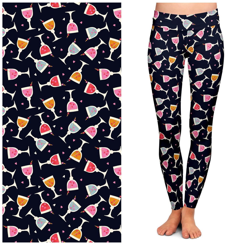 "Sweetheart Swirl" Buttery Soft Leggings by Lipstick & Chrome