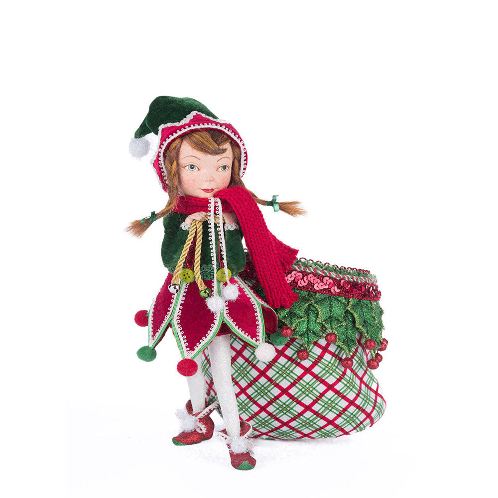 Winter Snowdrop Elf With Bag by Katherine&amp;#39;s Collection