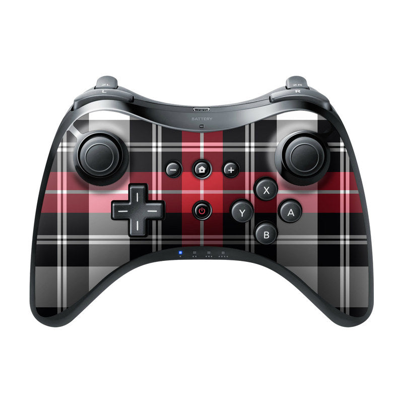 Red Plaid - Nintendo Wii U Pro Controller Skin