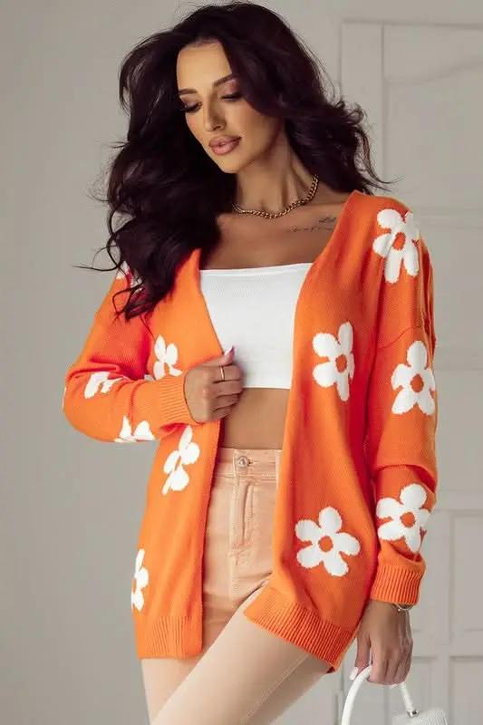 YNIQUE Women Floral Print Knitted Open Front Cardigan - Premium Quality Product | Fast Shipping &amp;amp; Returns