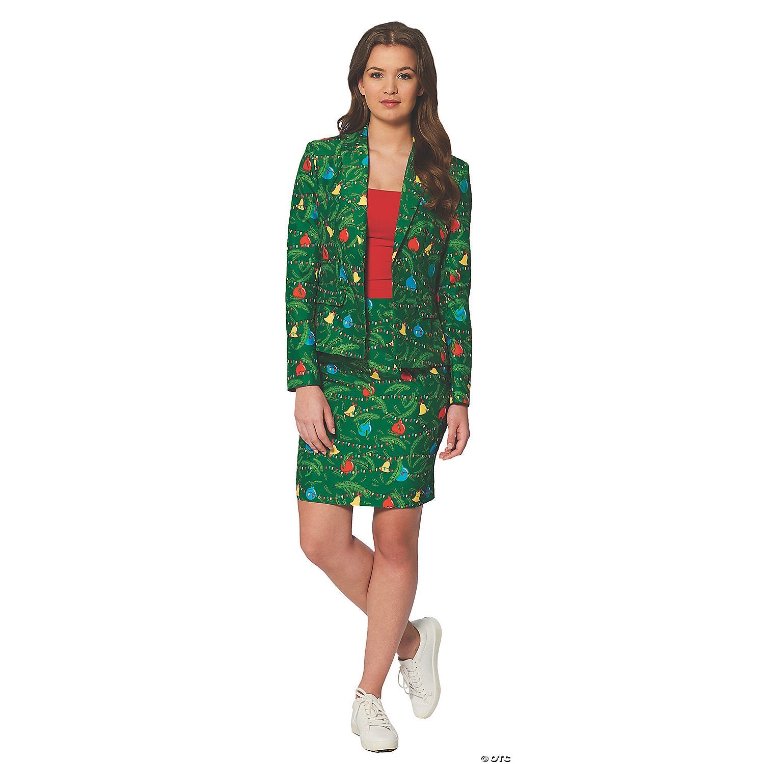 Women&amp;#39;s Green Christmas Tree Suit - Medium