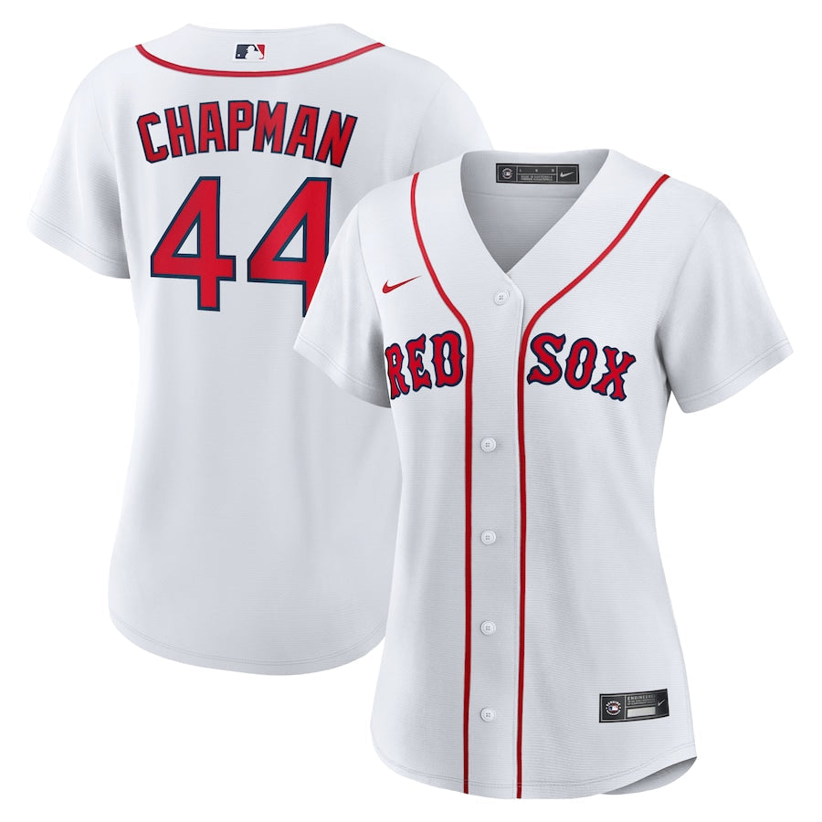 Women&amp;#39;s Boston Red Sox Aroldis Chapman Nike White Home Replica Jersey