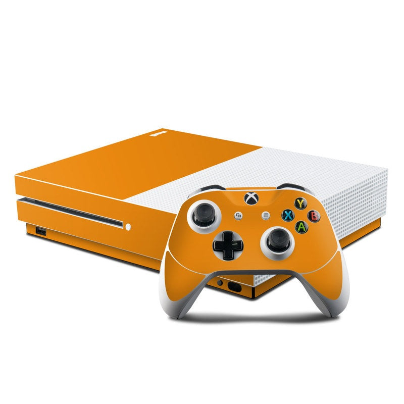 Solid State Orange - Microsoft Xbox One S Console and Controller Kit Skin