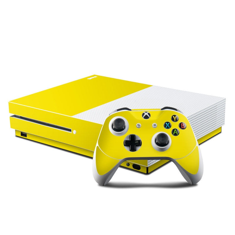 Solid State Yellow - Microsoft Xbox One S Console and Controller Kit Skin