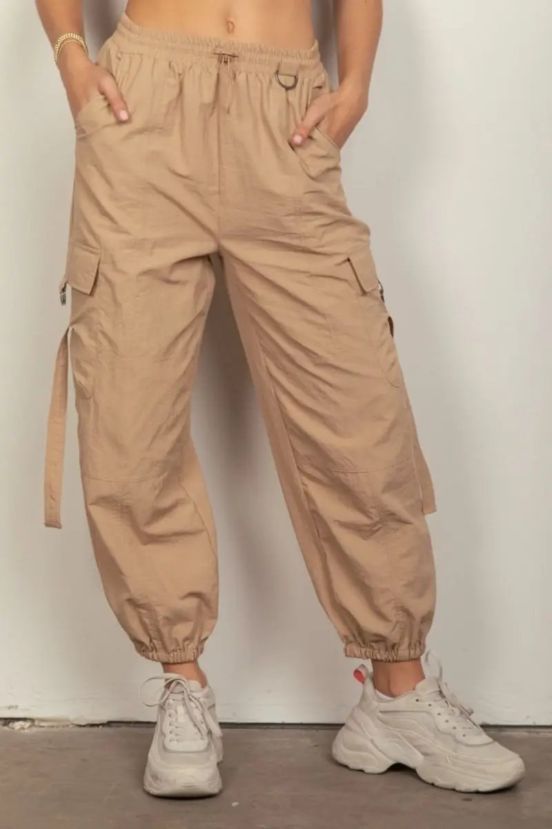 Trendsi Y2K Cargo Pants Women&amp;#39;s Streetwear Elastic Waist Wide Leg Trousers