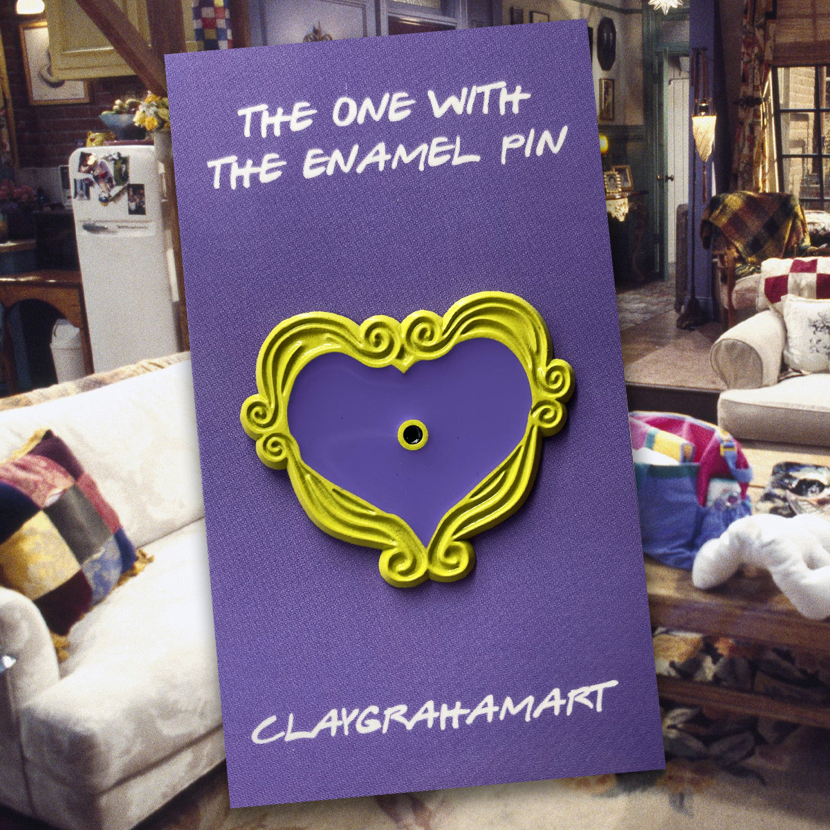 The One With the Enamel Pin 1.5&amp;quot; 3D molded Enamel Pin