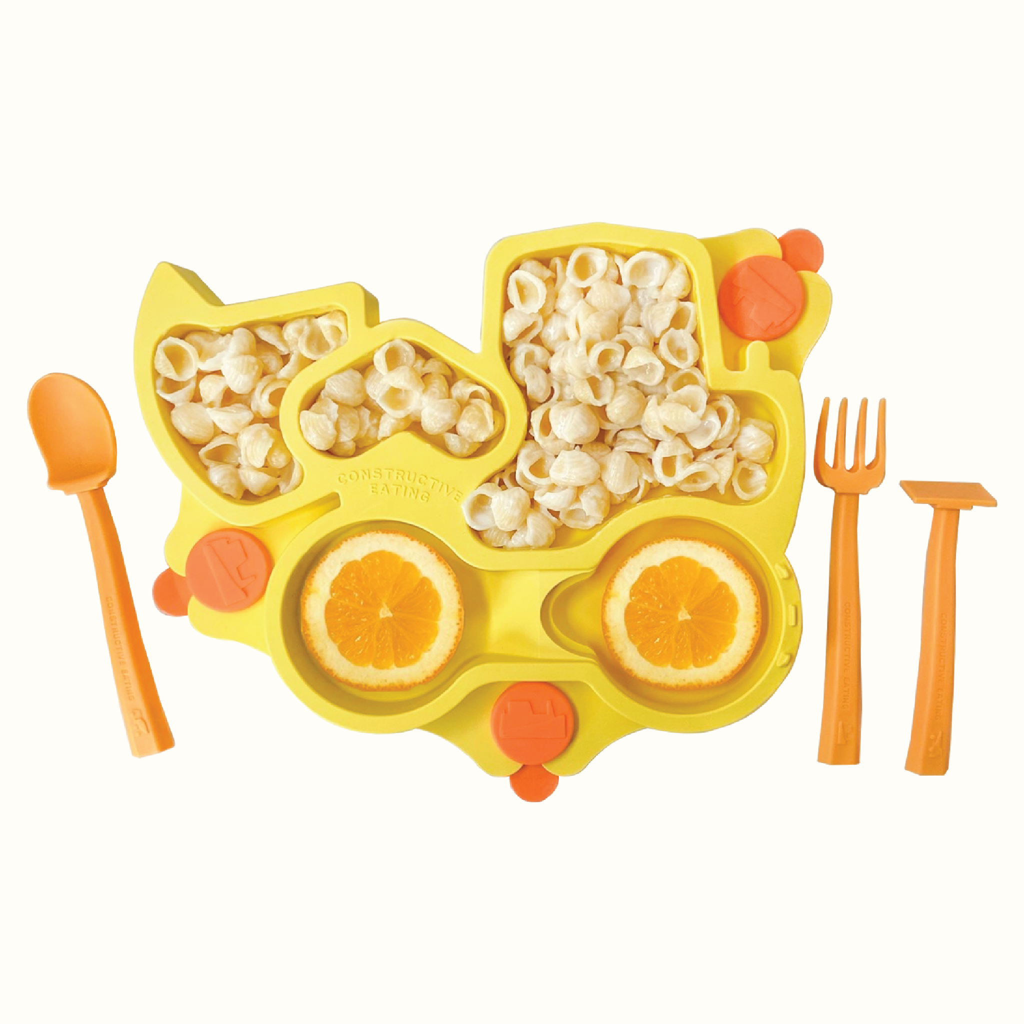 Truck Training Plate and Utensils - Yellow