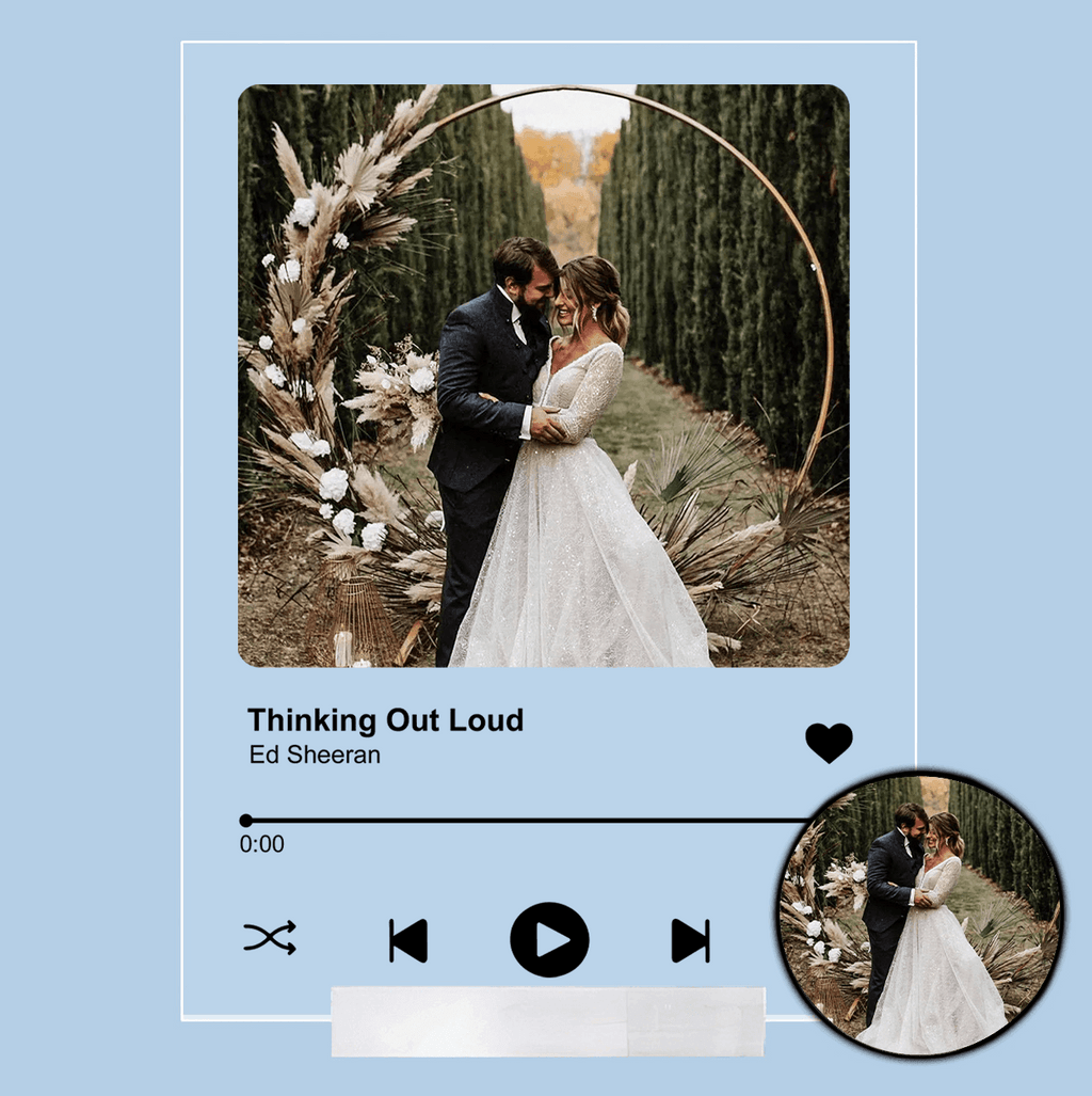 Custom Photo Your Favorite Song and Music | Personalized Gift For Couples, Valentine, Anniversary, Husband Wife, Girlfriend, Boyfriend, Her/Him | Acrylic Plaque