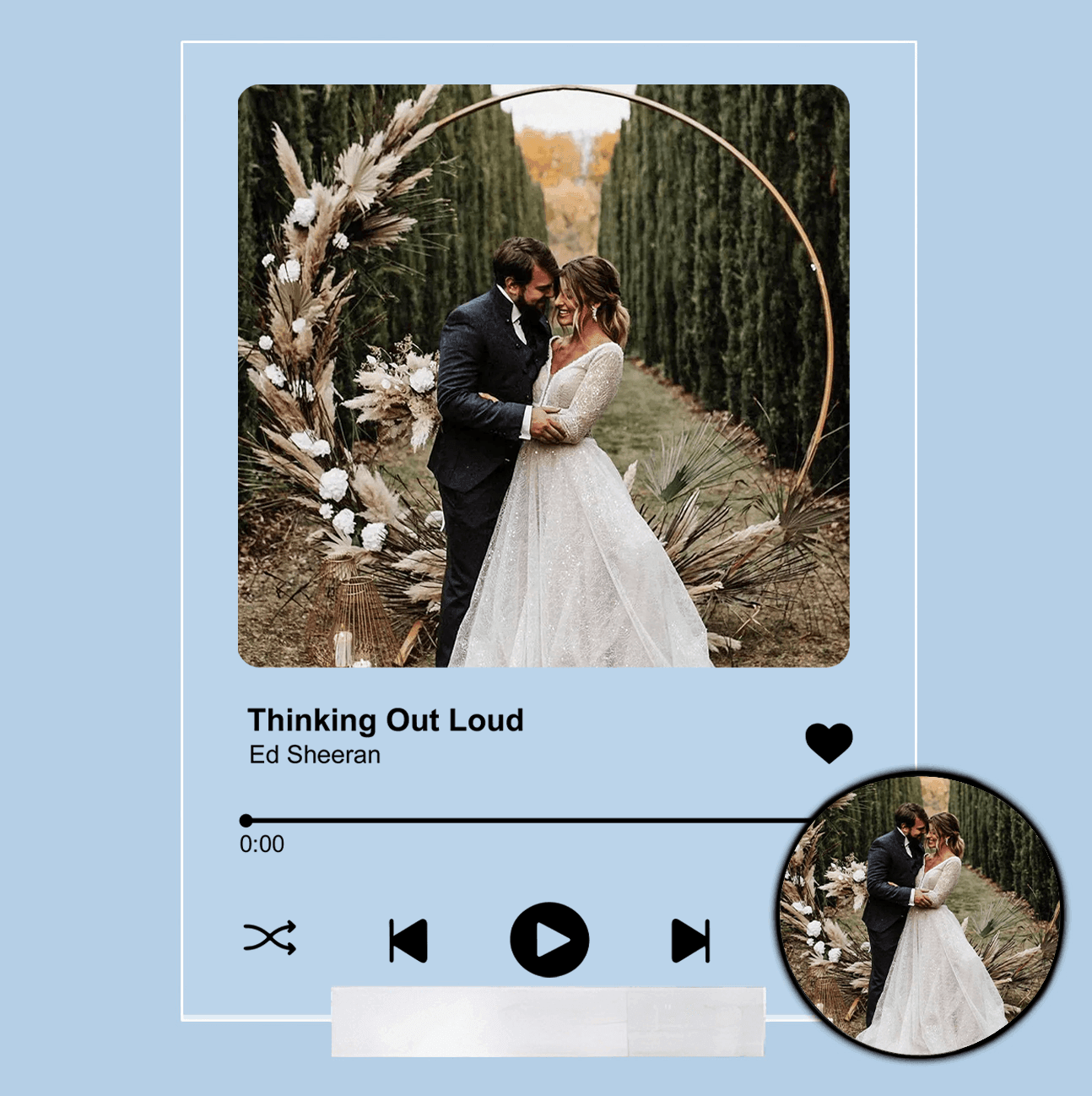 Custom Photo Your Favorite Song and Music | Personalized Gift For Couples, Valentine, Anniversary, Husband Wife, Girlfriend, Boyfriend, Her/Him | Acrylic Plaque