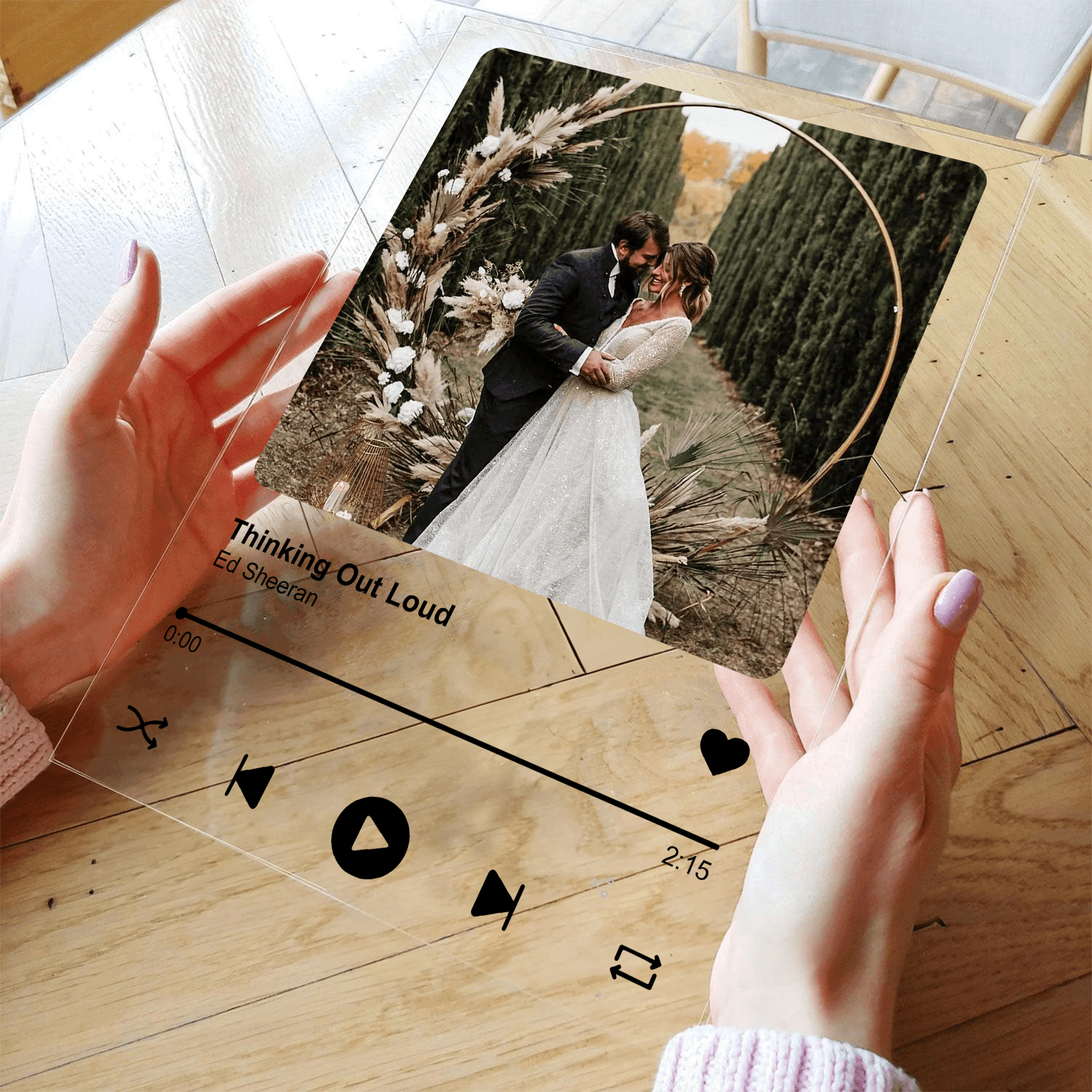 Custom Photo Your Favorite Song and Music | Personalized Gift For Couples, Valentine, Anniversary, Husband Wife, Girlfriend, Boyfriend, Her/Him | Acrylic Plaque