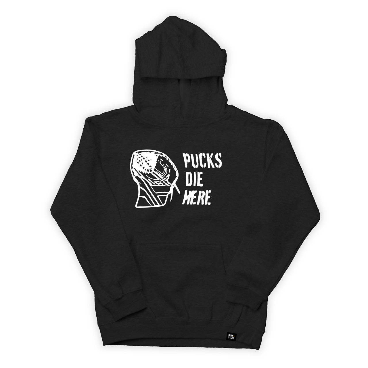 Pucks Die Here Youth Hoodie