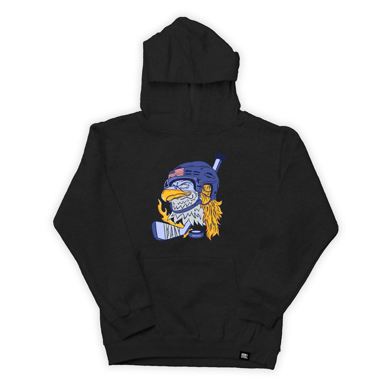 USA Bald Eagle Mullet Kids Fleece Hoodie