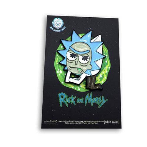 Zen Monkey: Hanging Lil&amp;#39; Rick - Rick and Morty Enamel Pin