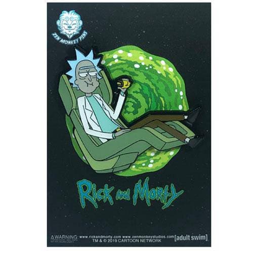Zen Monkey: Rick&amp;#39;s Hover Chair(SEASON 4 EPISODE 3) - Rick and Morty Enamel Pin