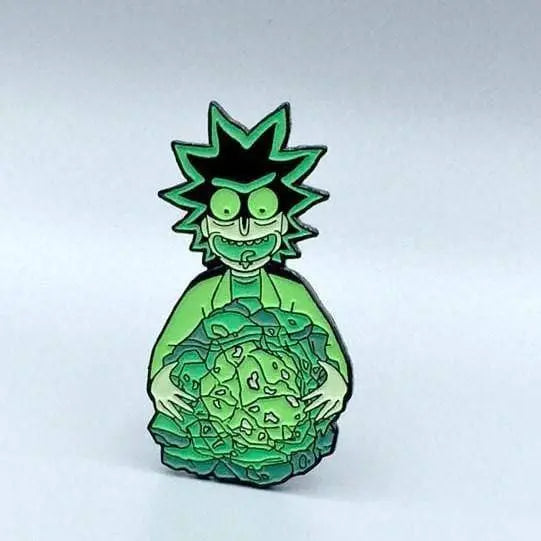 Zen Monkey: Rick&amp;#39;s Isotope - Glow In The Dark - Rick and Morty Enamel Pin