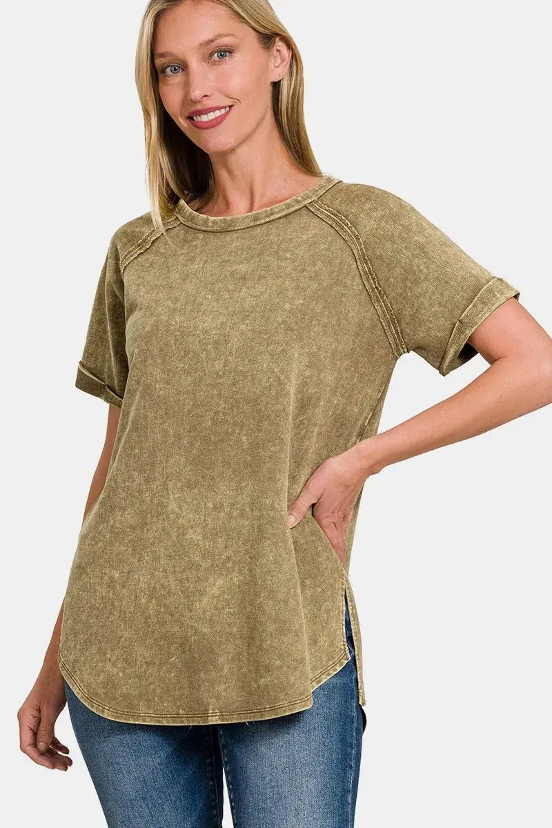 Heathered Tee Women&amp;#39;s Everyday Basic Top Soft &amp;amp; Comfy