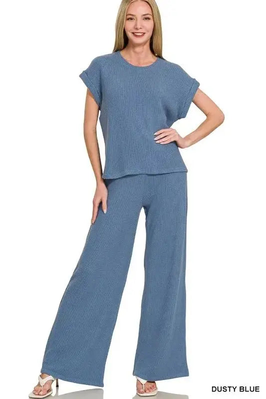 Trendsi Zenana Knit Set Women&amp;#39;s Loungewear Comfy Two Piece Outfit