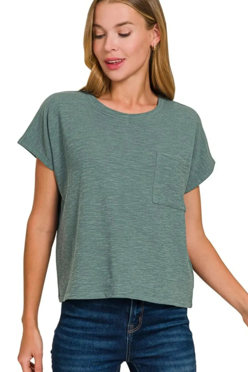Zenana Round Neck Short Sleeve T-Shirt for Women