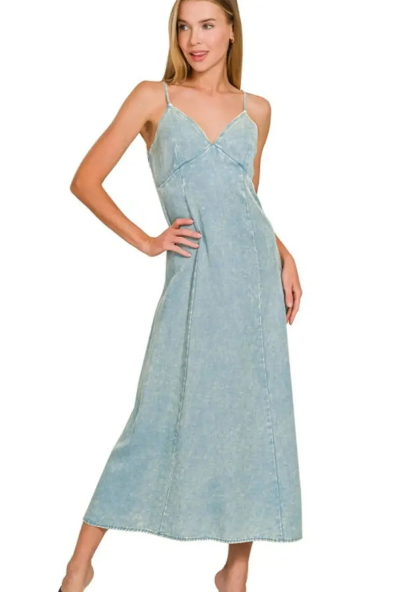 Trendsi Zenana Tencel Dress Women&amp;#39;s Elegant Maxi Dress Comfy &amp;amp; Flowy