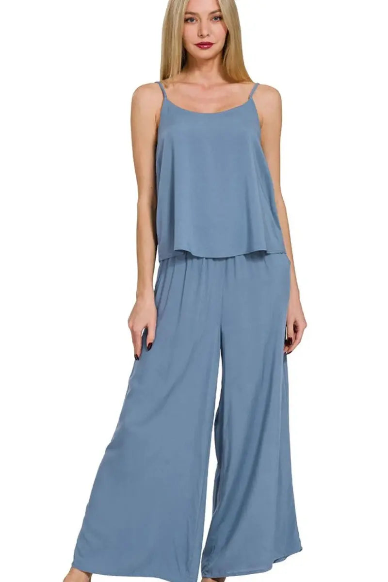 Trendsi Zenana Cami &amp;amp; Pants Set Women&amp;#39;s Loungewear Two Piece Soft &amp;amp; Comfy