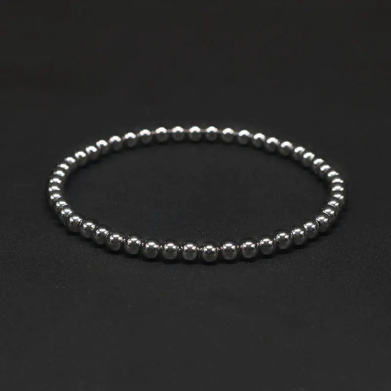 Stylel Loft Collection Natural Agate & Bronze Beaded Bracelet